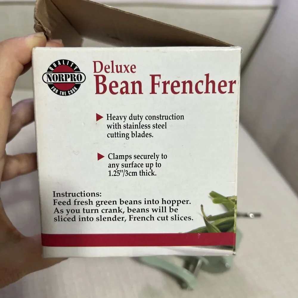 Norpro Deluxe Bean Frencher W/ Clamp French/Green/Slicer Heavy Duty